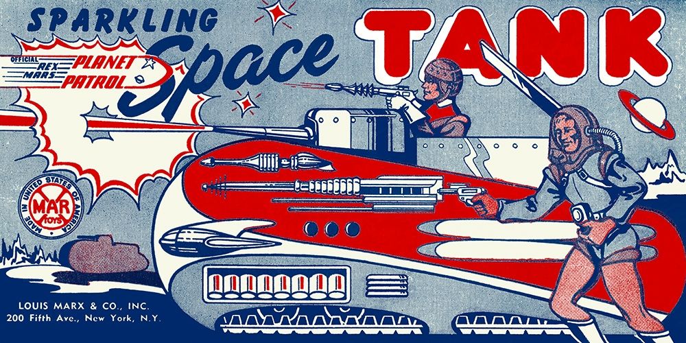 Planet Patrol Sparkling Space Tank art print by Retrotrans for $57.95 CAD