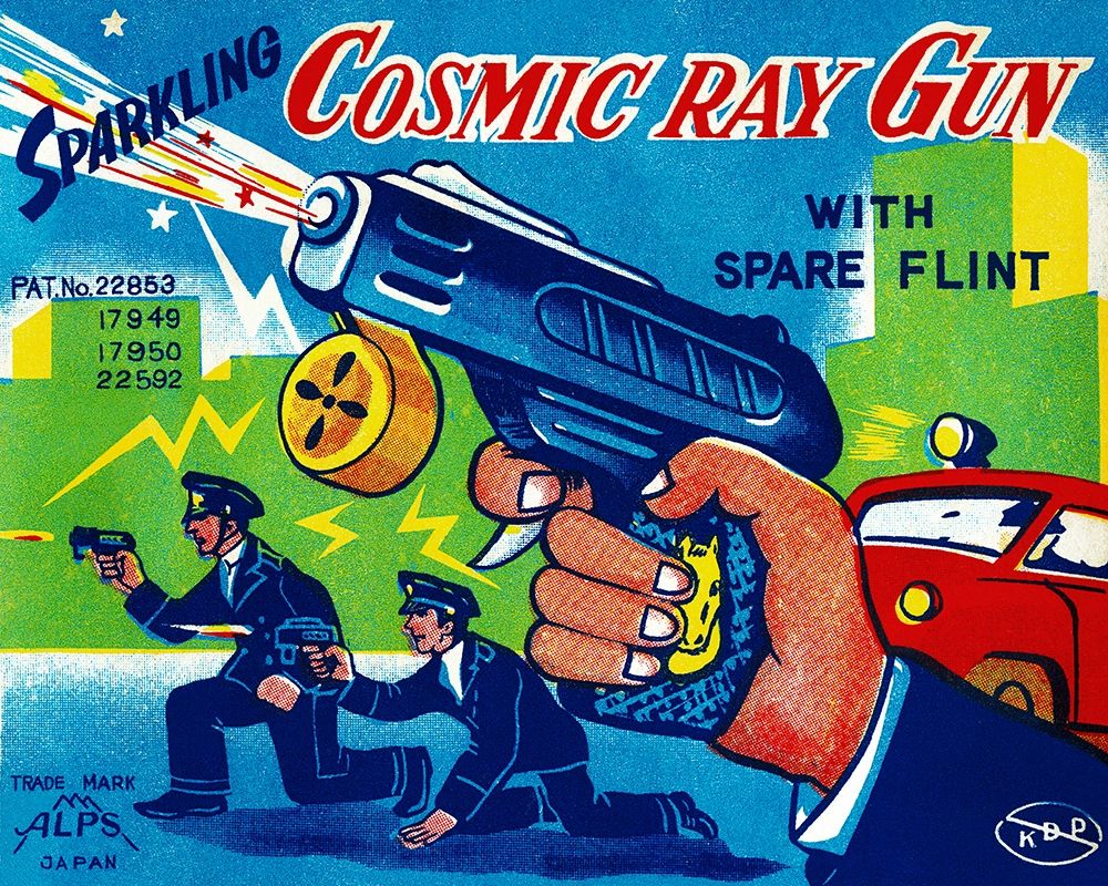 Cosmic Ray Gun art print by Retrogun for $57.95 CAD