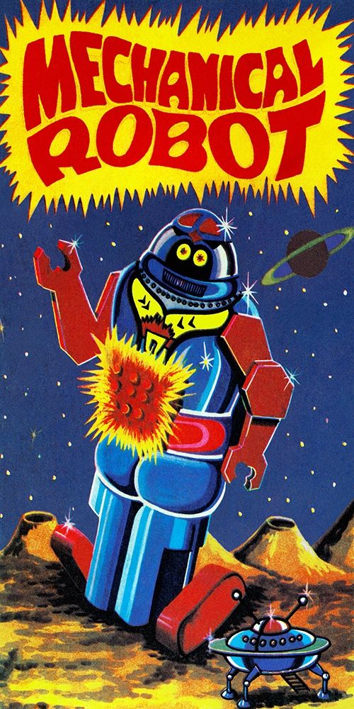 Mechanical Robot art print by Retrobot for $57.95 CAD