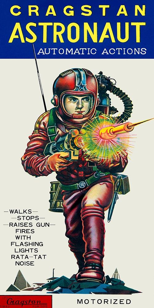 Cragstan Astronaut Automatic Actions art print by Retrobot for $57.95 CAD