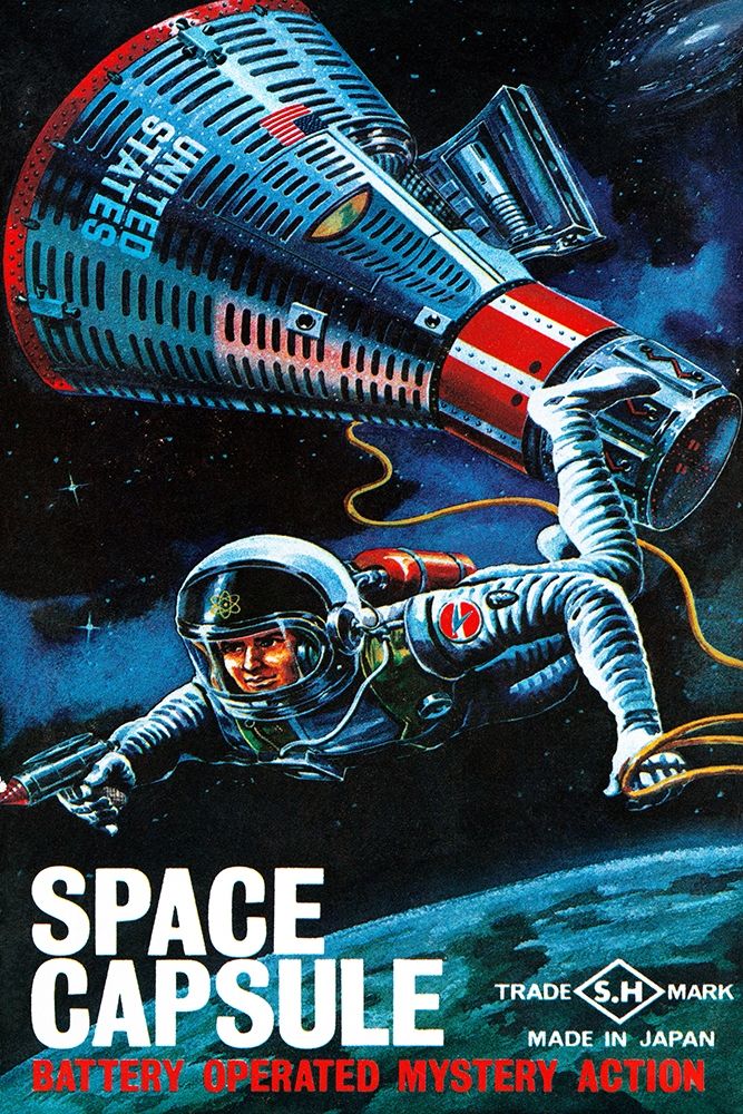 Space Capsule art print by Retrorocket for $57.95 CAD
