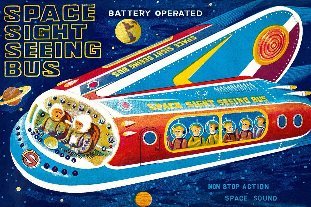 Space Sight Seeing Bus art print by Retrorocket for $57.95 CAD