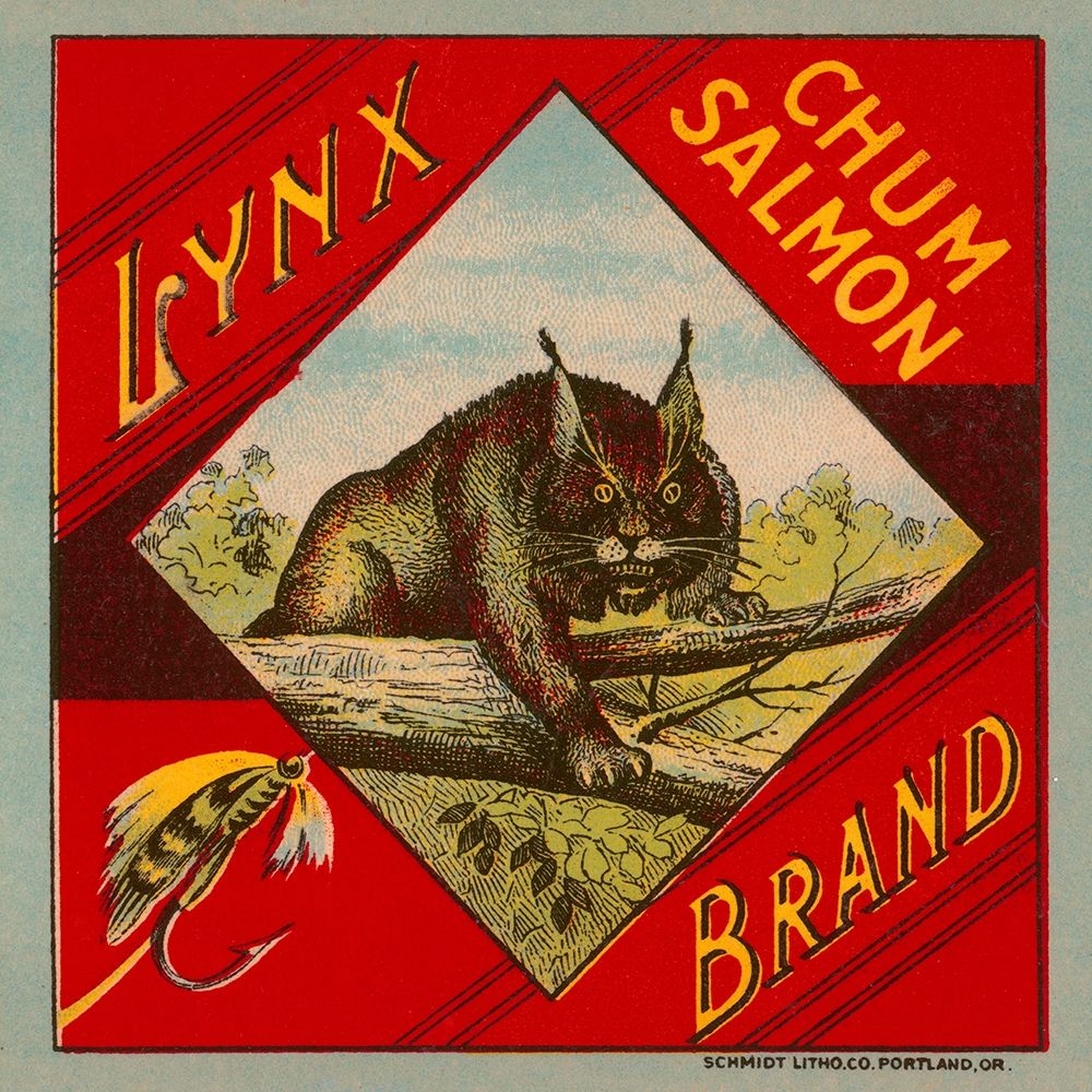 Lynx Brand Chum Salmon art print by Retrolabel for $57.95 CAD