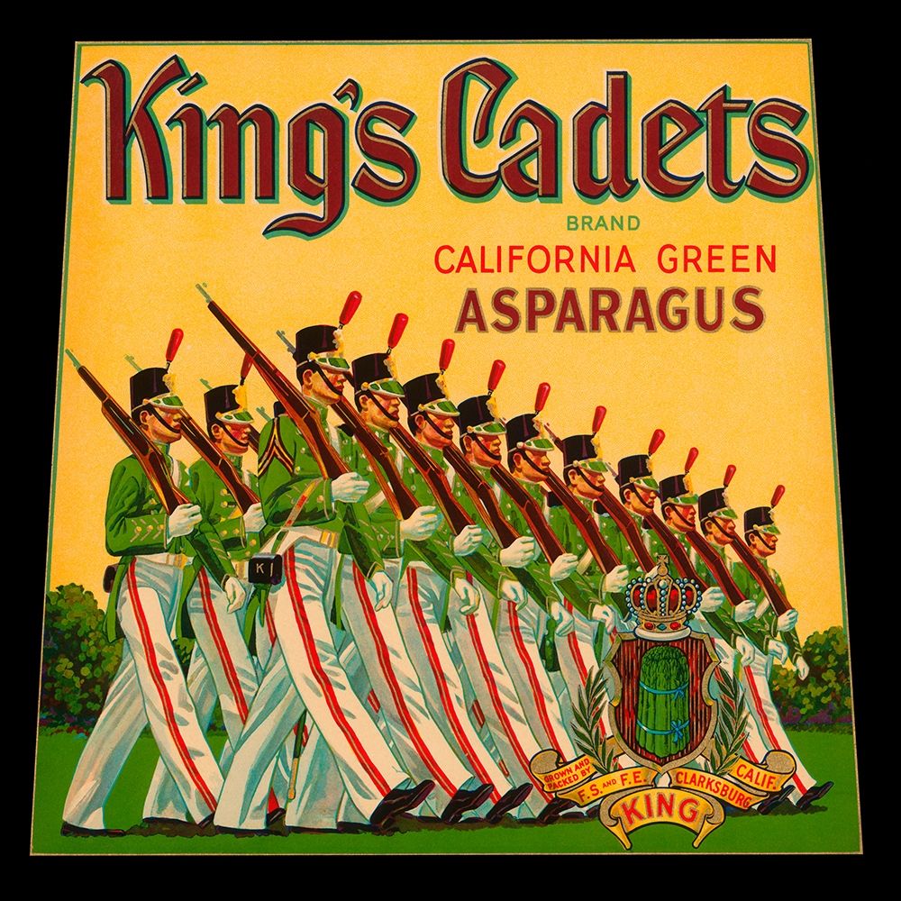 Kings Cadets California Green Asparagus art print by Retrolabel for $57.95 CAD