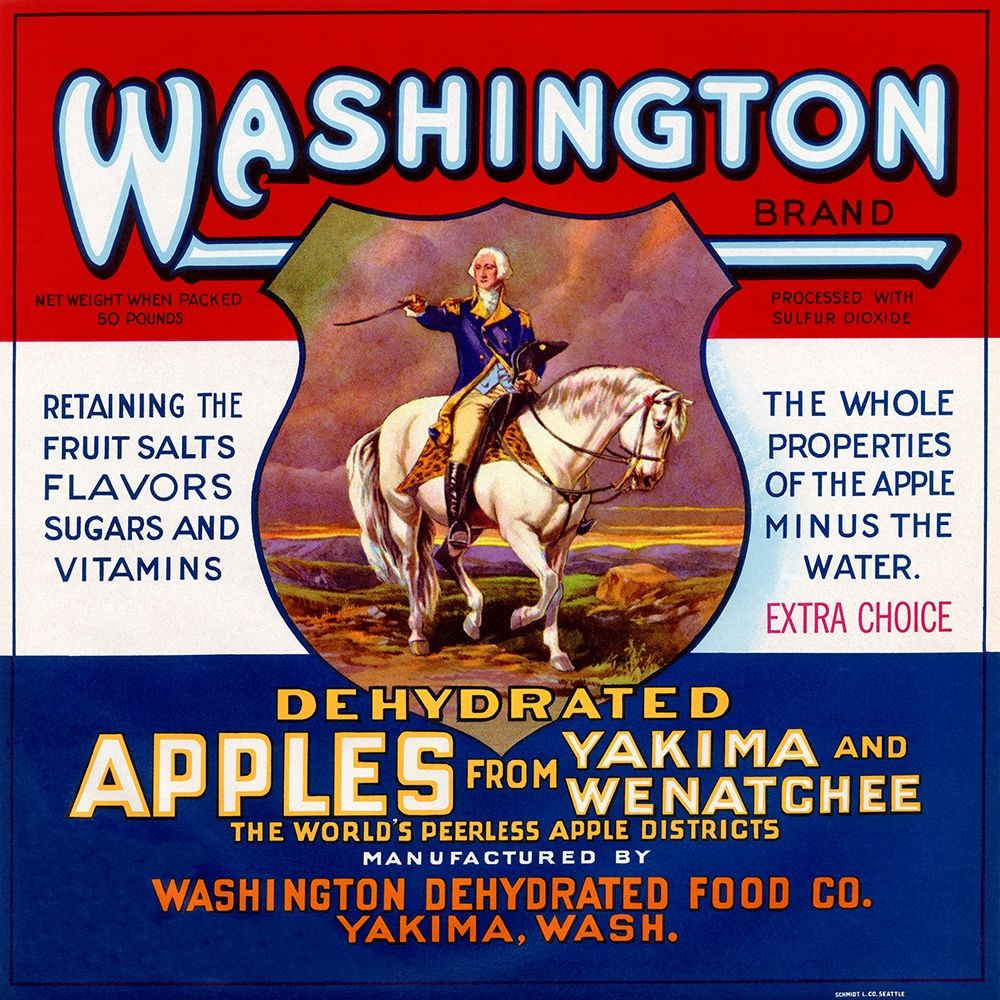 Washington Brand Dehydrated Apples art print by Retrolabel for $57.95 CAD