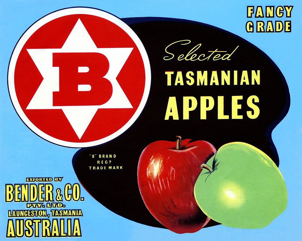Fancy Grade Selected Tasmanian Apples art print by Retrolabel for $57.95 CAD