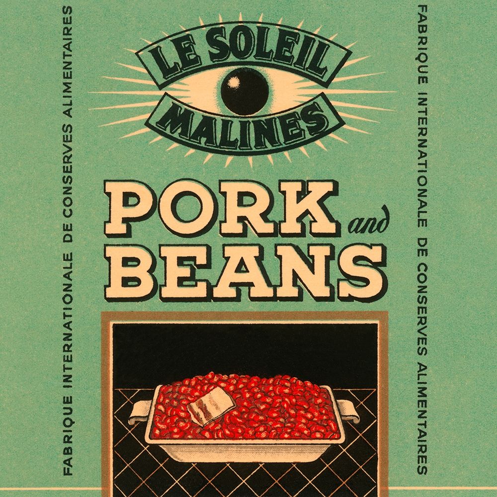 Le Soleil Malines - Pork and Beans art print by Retrolabel for $57.95 CAD