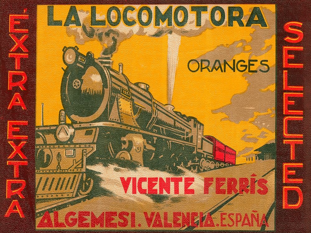 La Locomotora Oranges art print by Retrolabel for $57.95 CAD