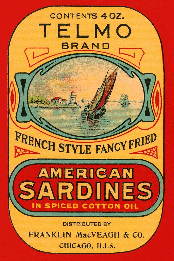 Telmo Brand American Sardines art print by Retrolabel for $57.95 CAD