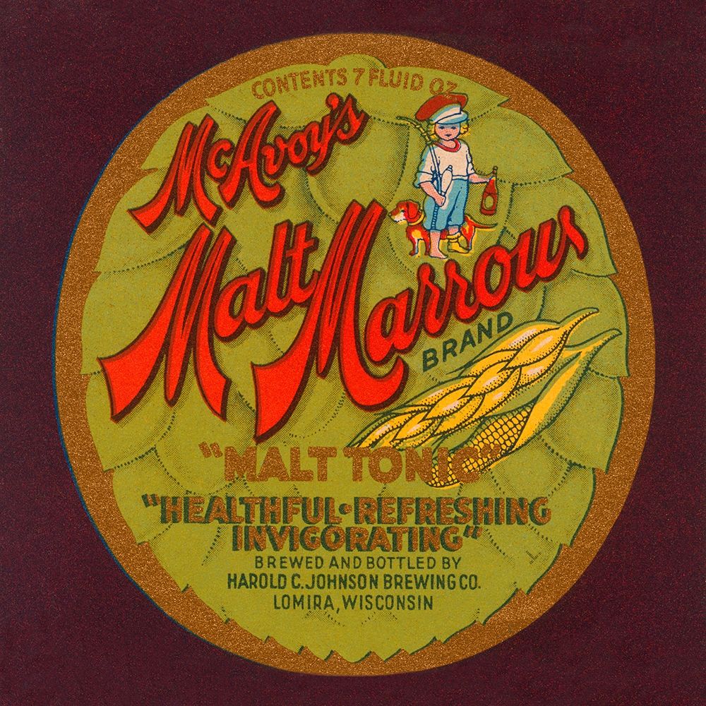 McAvoys Malt Marrows Malt Tonic art print by Retrolabel for $57.95 CAD