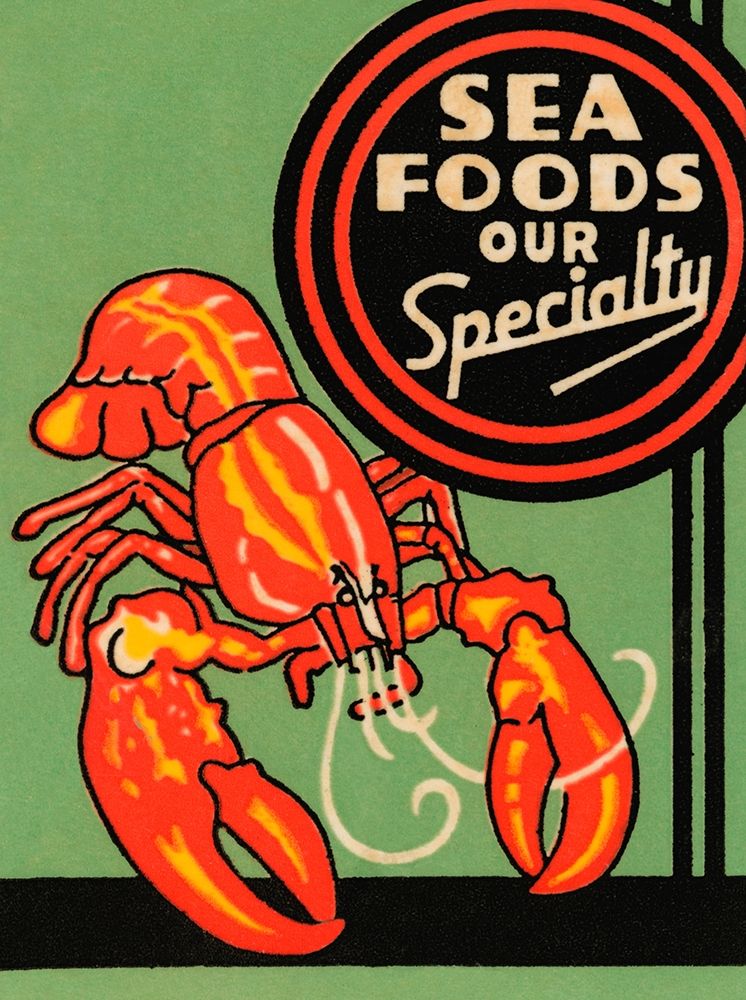 Sea Foods Our Specialty art print by Retrolabel for $57.95 CAD