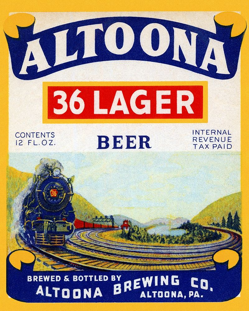 Altoona 36 Lager Beer art print by Vintage Booze Labels for $57.95 CAD