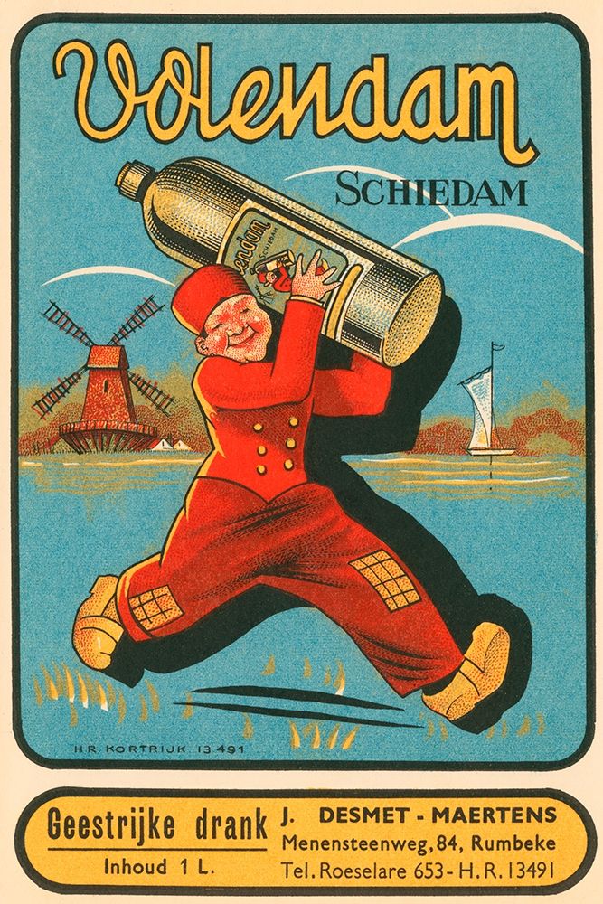 Volendam Schiedam art print by Vintage Booze Labels for $57.95 CAD