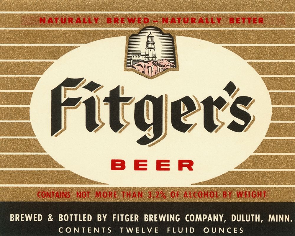 Fitgers Beer art print by Vintage Booze Labels for $57.95 CAD
