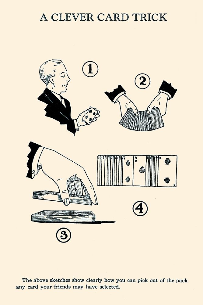 A Clever Card Trick art print by Retromagic for $57.95 CAD