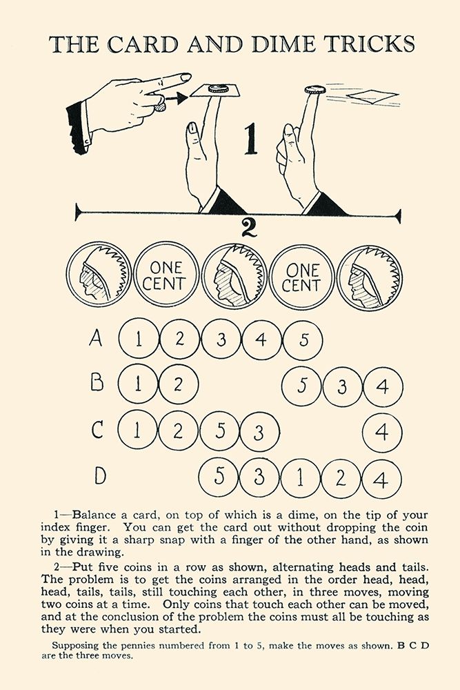 The Card and Dime Tricks art print by Retromagic for $57.95 CAD
