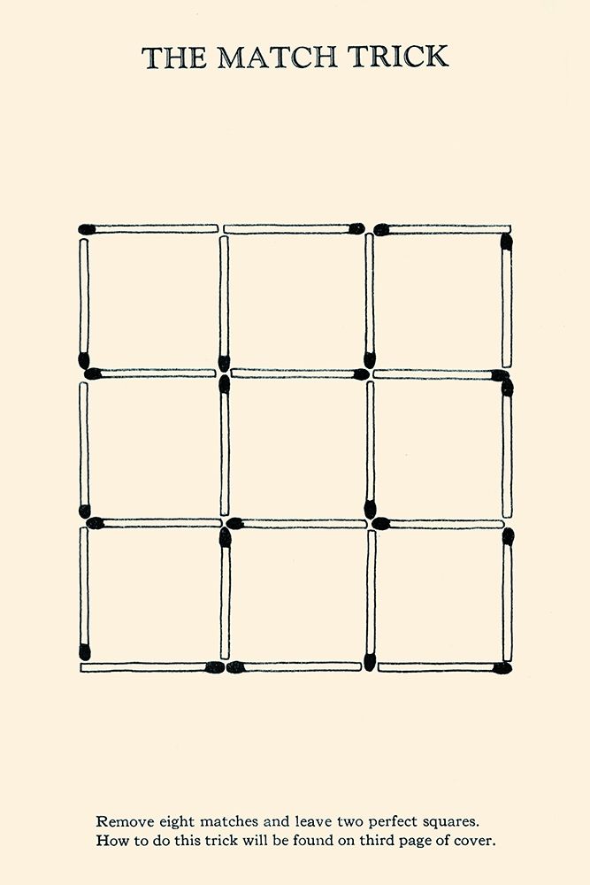 The Match Trick - Two Perfect Squares art print by Retromagic for $57.95 CAD