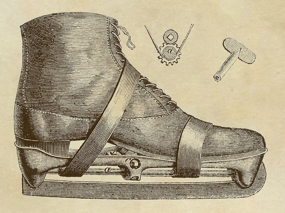 Mechanics of the Ice Skate art print by Inventions for $57.95 CAD