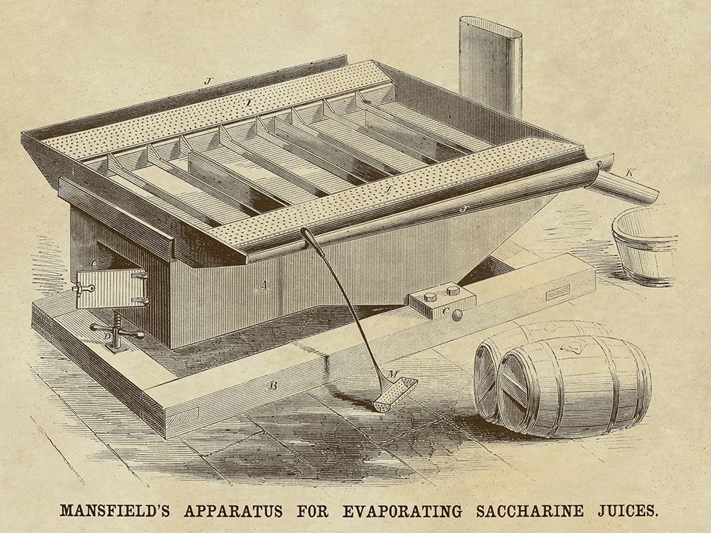 Mansfields Apparatus for Evaporating Saccharine Juices art print by Inventions for $57.95 CAD