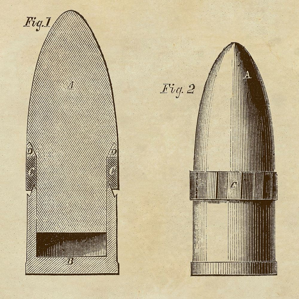Improved Artillery Shell art print by Inventions for $57.95 CAD
