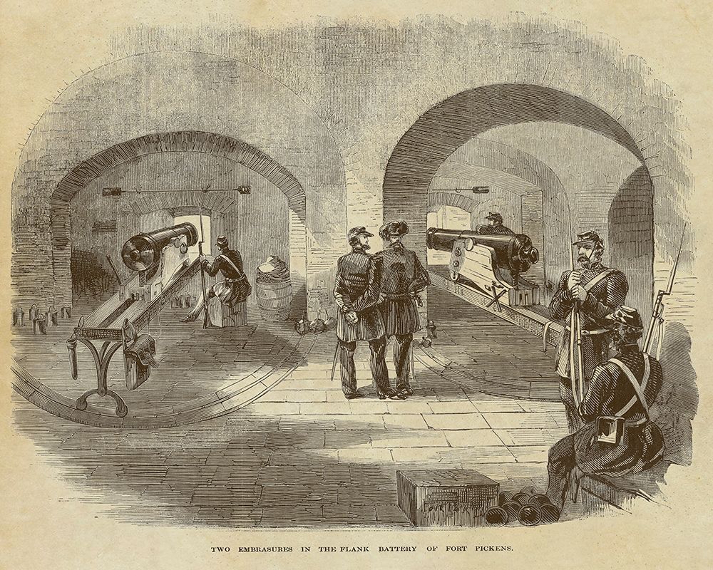 Two Embrasures in the Flank Battery of Fort Pickens art print by Inventions for $57.95 CAD