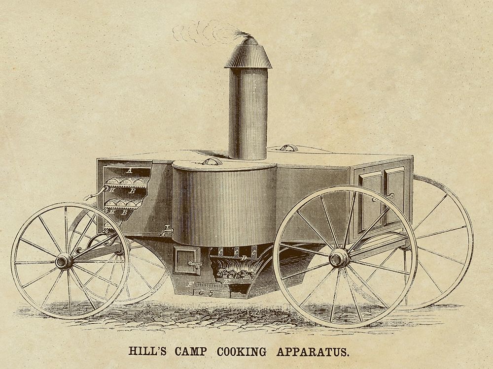 Hills Camp Cooking Apparatus art print by Inventions for $57.95 CAD
