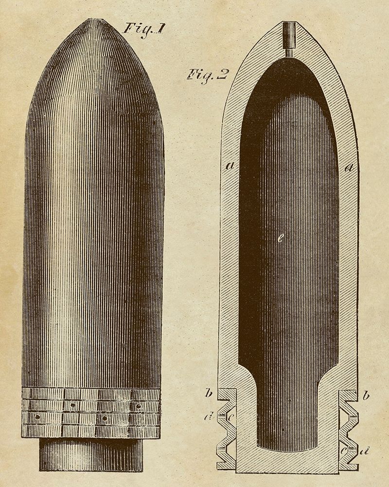 Exploding Artillery Shell for Breech-Loaders art print by Inventions for $57.95 CAD