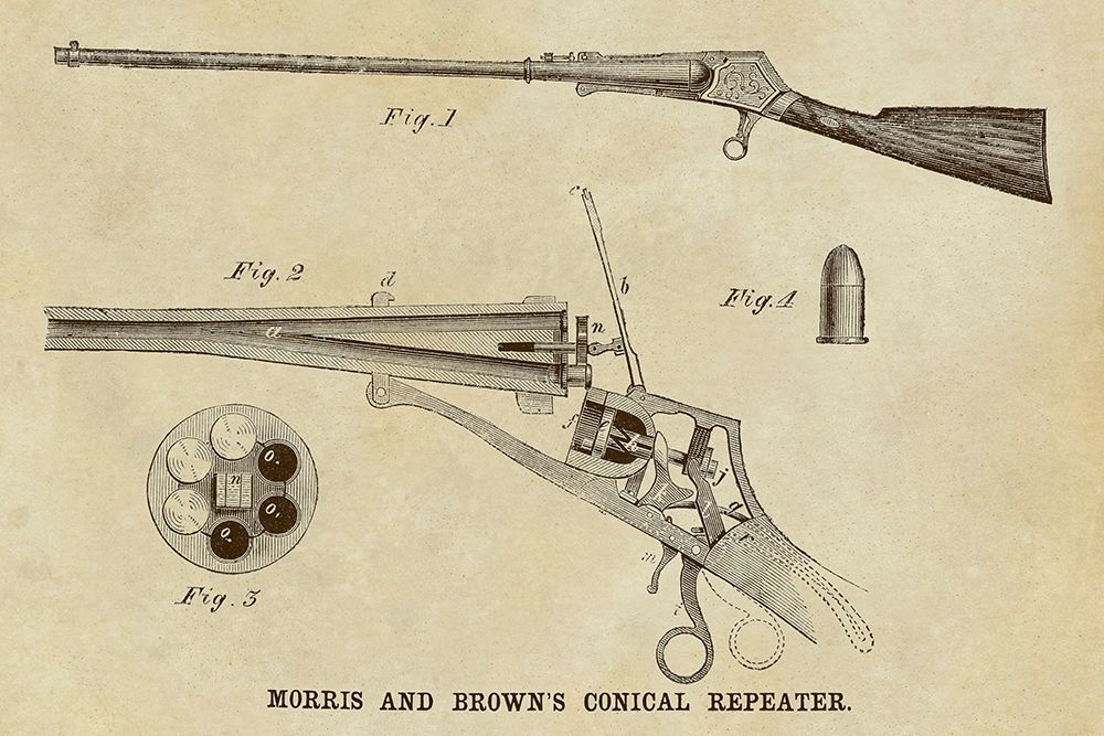 Morris and Browns Conical Repeater art print by Inventions for $57.95 CAD