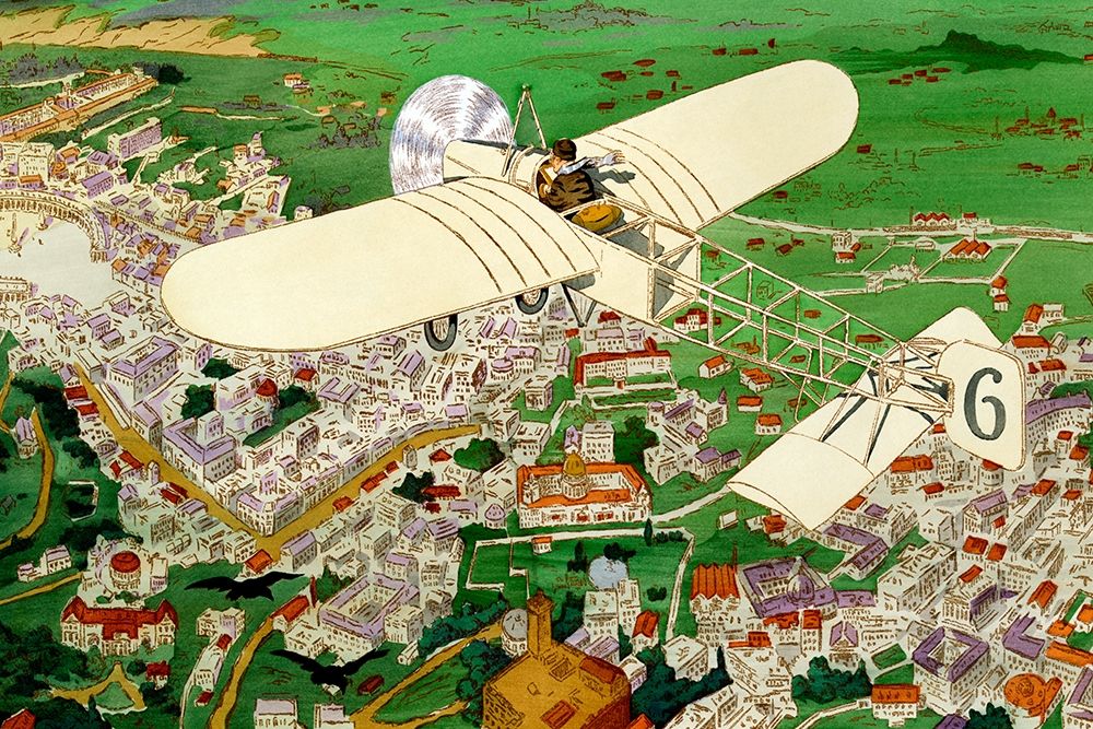 Rome to Paris by air non-stop art print by Inventions for $57.95 CAD