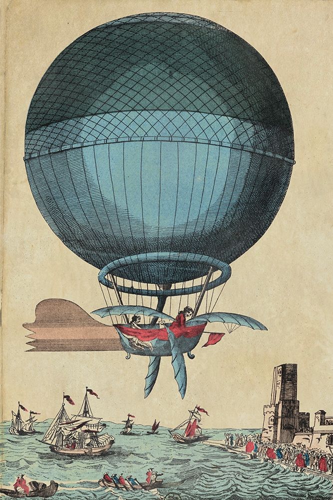 Cross the English Channel in a Balloon art print by Inventions for $57.95 CAD