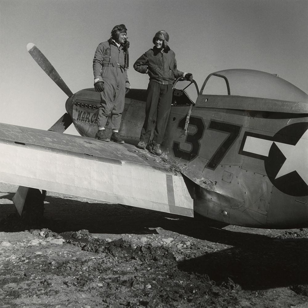 Toni Frissell with Major George S. Spanky Roberts at Ramitelli, Italy, March, 1945 art print by Inventions for $57.95 CAD