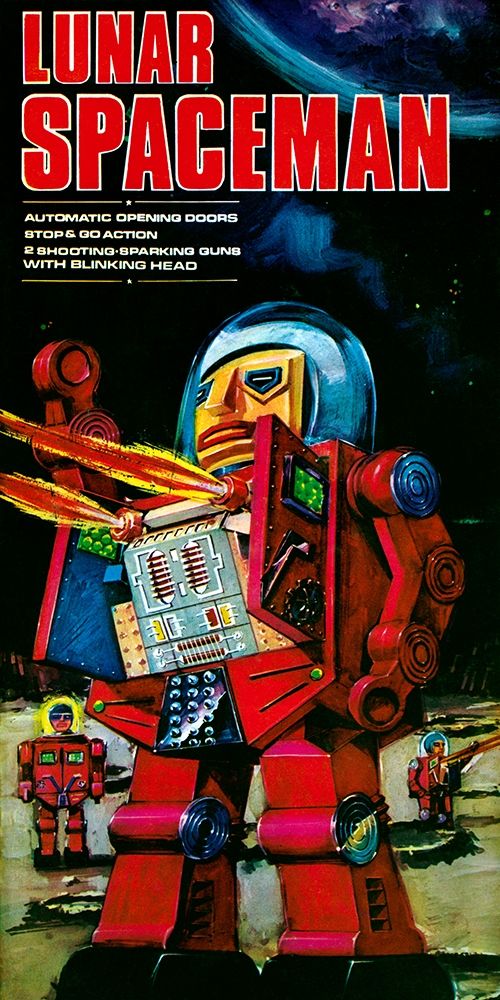 Lunar Spaceman art print by Retrobot for $57.95 CAD