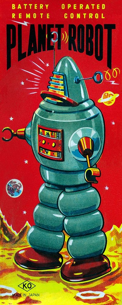 Planet Robot art print by Retrobot for $57.95 CAD