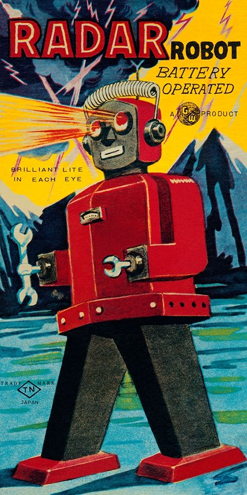 Radar Robot art print by Retrobot for $57.95 CAD