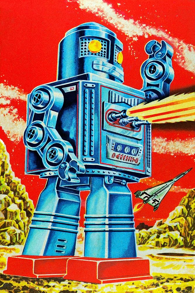 Robo - Movido a Pilhas art print by Retrobot for $57.95 CAD