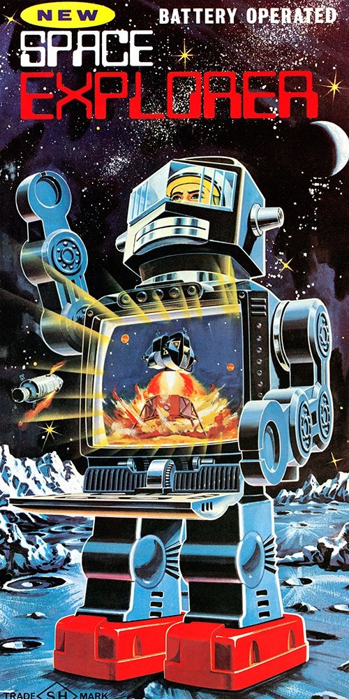 Battery Operated Space Explorer art print by Retrobot for $57.95 CAD