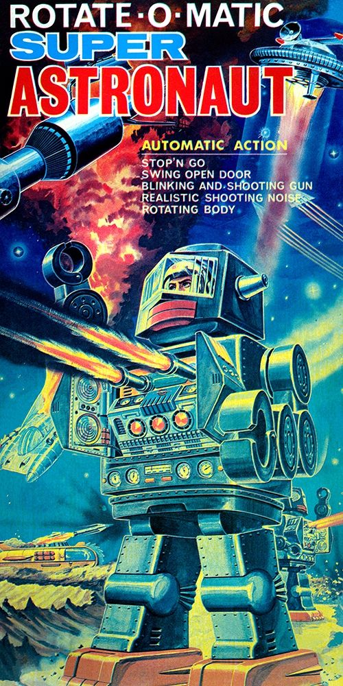 Rotate-O-Matic Super Astronaut art print by Retrobot for $57.95 CAD