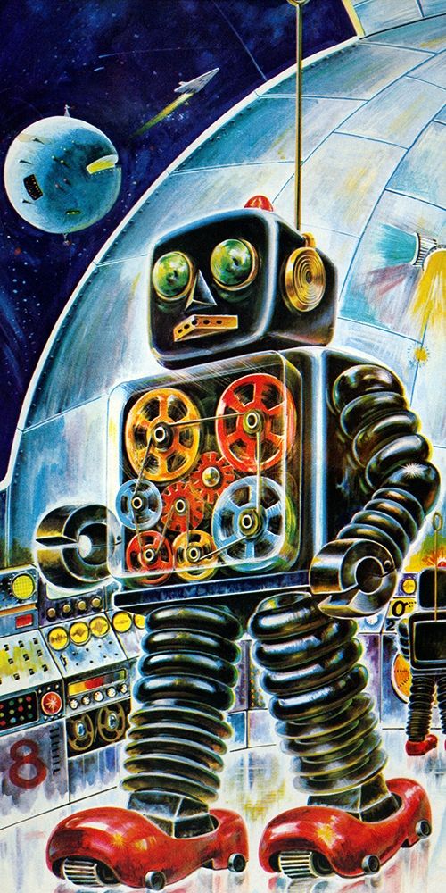 Gear Robot art print by Retrobot for $57.95 CAD