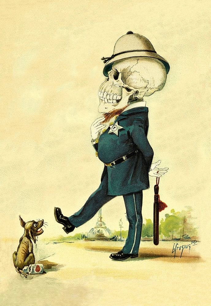 Death Walks a Beat art print by Frusius for $57.95 CAD
