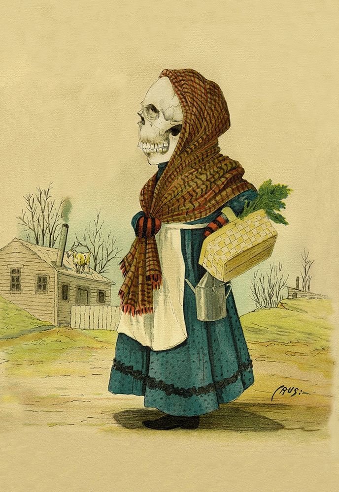 Death Comes from the  Market art print by Frusius for $57.95 CAD