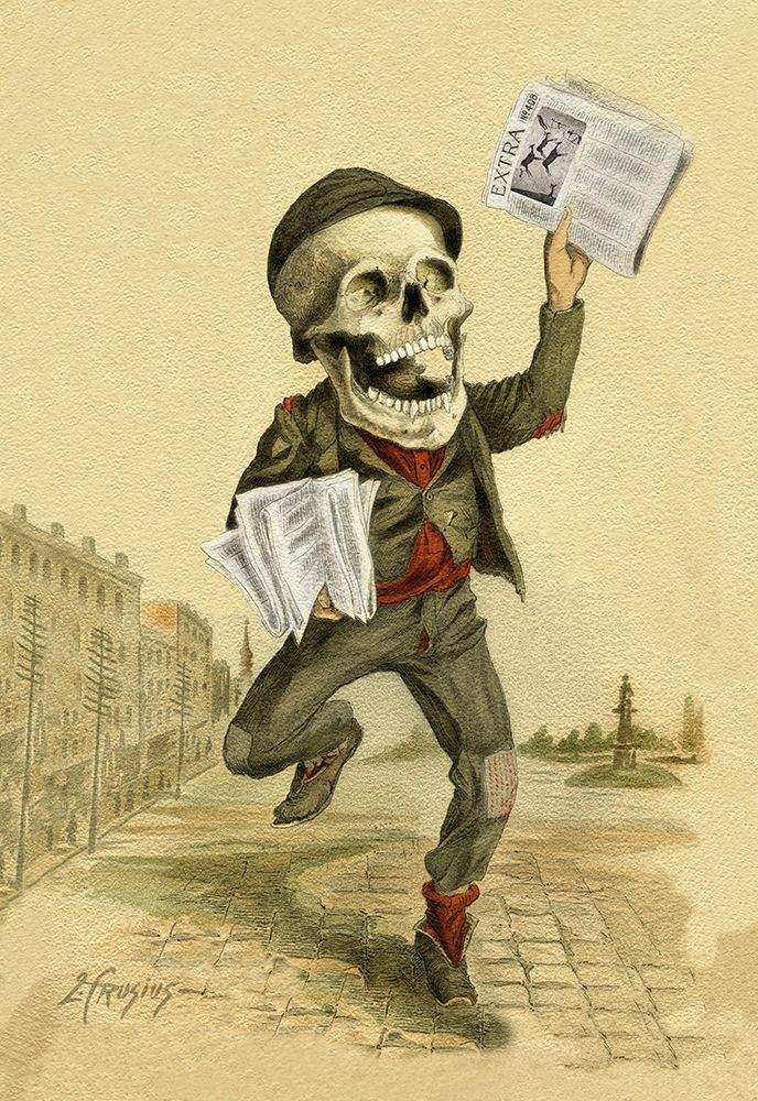 Death Brings the News art print by Frusius for $57.95 CAD
