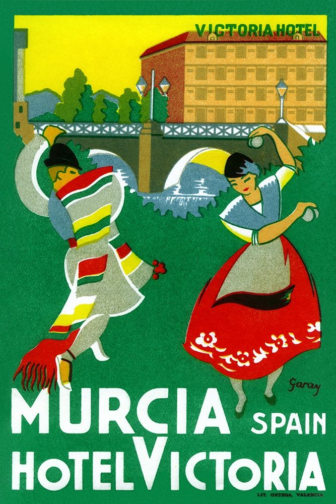 Murcia Hotel - Valencia Spain art print by Retrotravel for $57.95 CAD