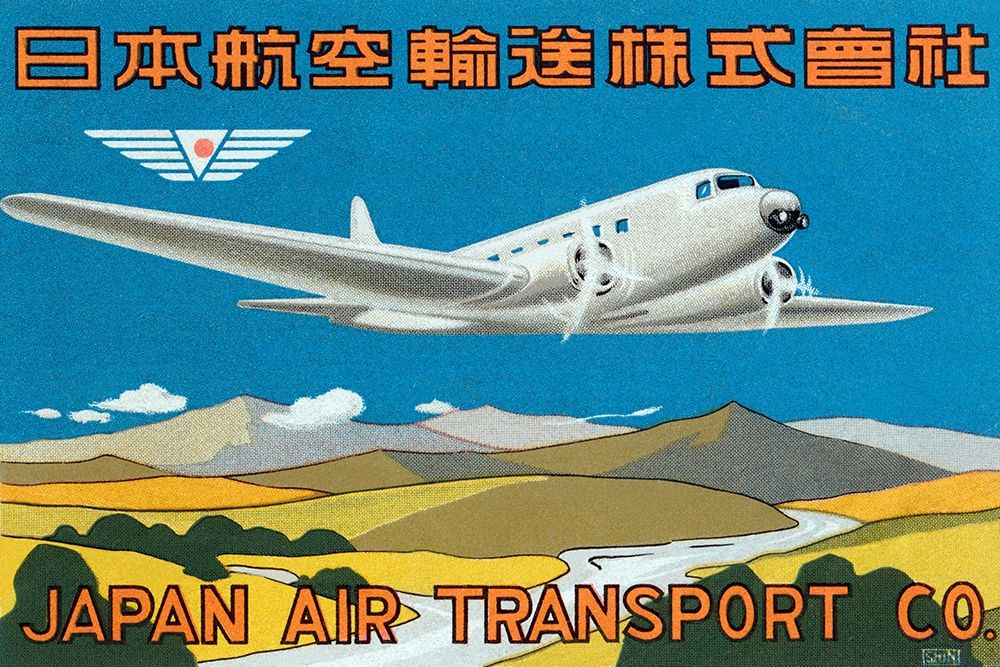 Japan Air Transport Label art print by Retrotravel for $57.95 CAD