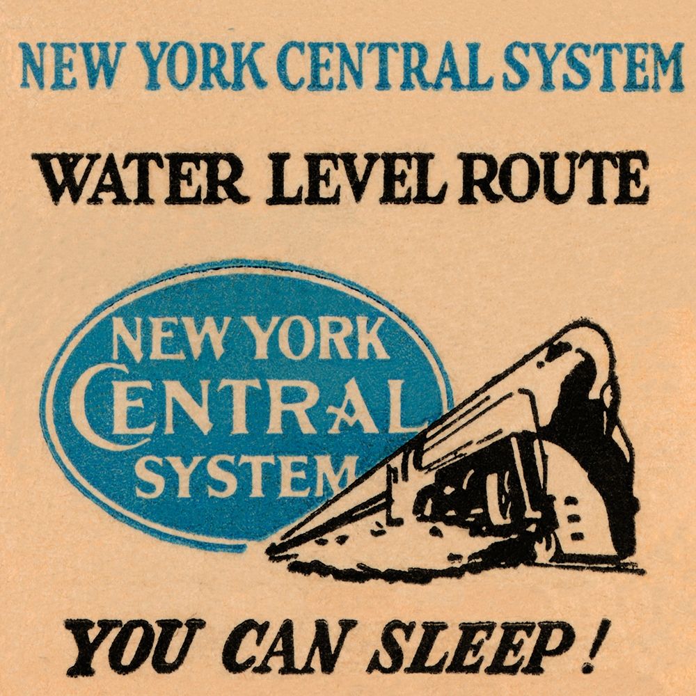New York Central System Water Level Route art print by Retrotravel for $57.95 CAD