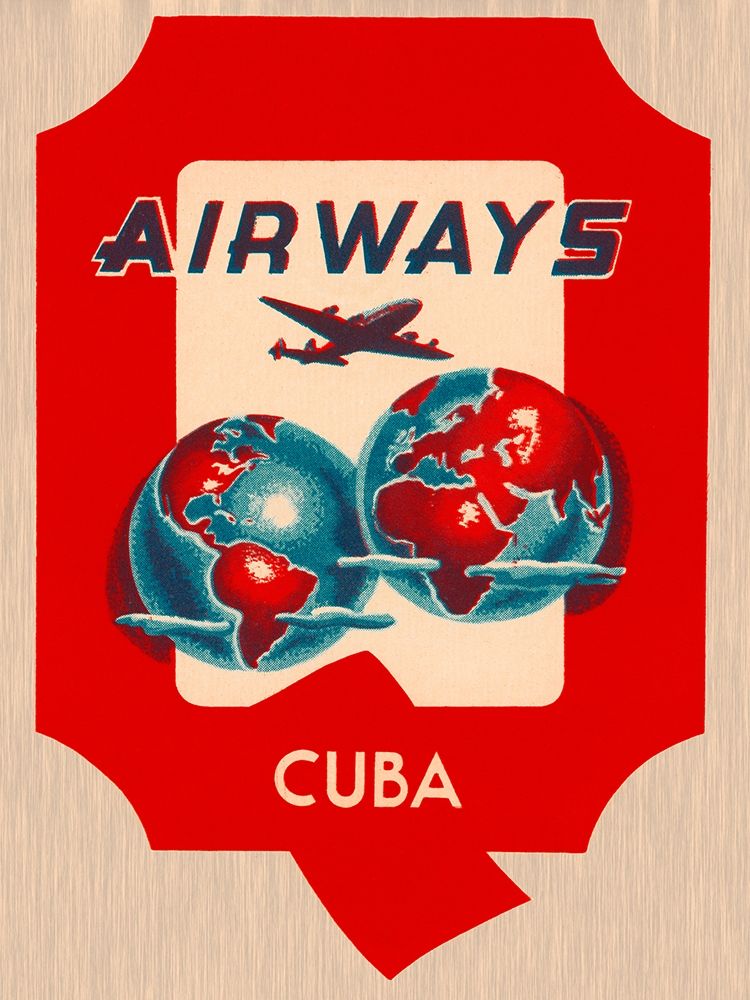 Q Airways Cuba art print by Retrotravel for $57.95 CAD