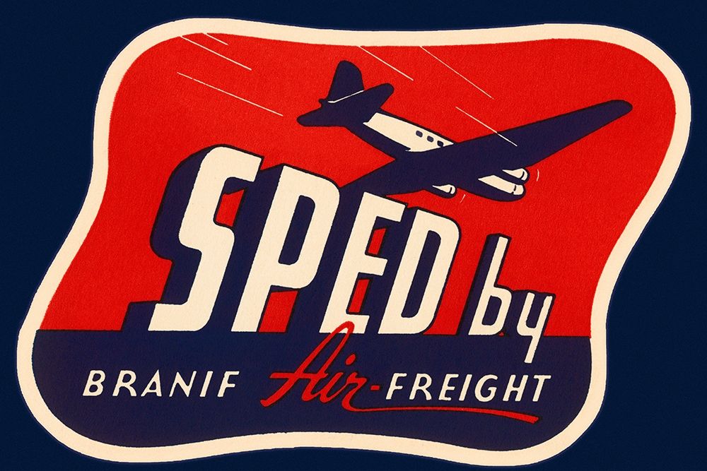 Sped by Branif Air Freight art print by Retrotravel for $57.95 CAD