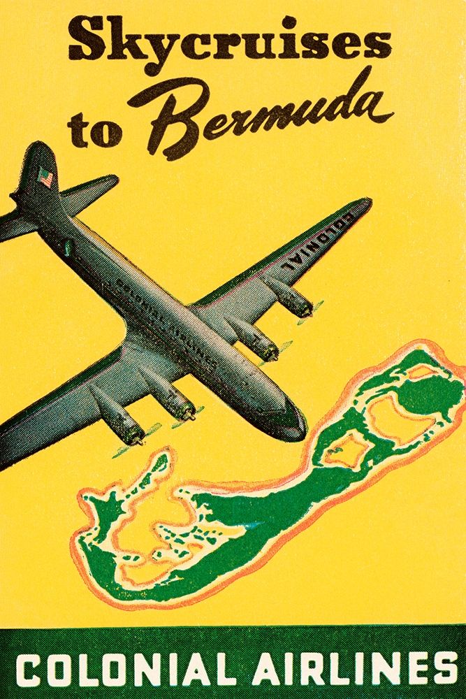 Skycruises to Bermuda art print by Retrotravel for $57.95 CAD