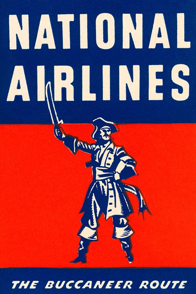 Nation Airlines - The Buccaneer Route art print by Retrotravel for $57.95 CAD