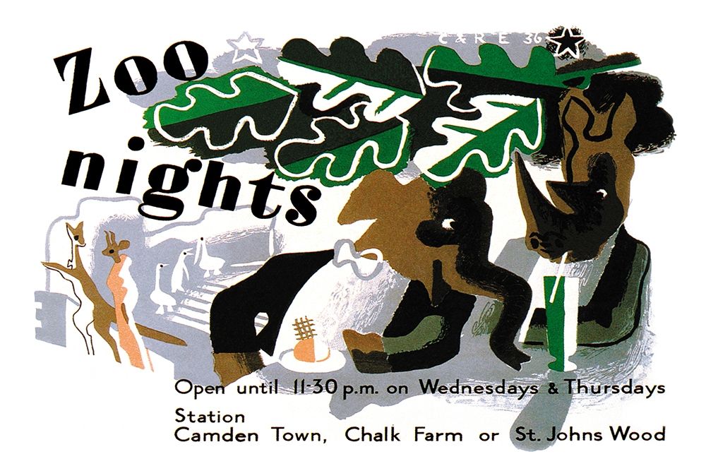 Zoo Nights art print by Vintage Elephant for $57.95 CAD