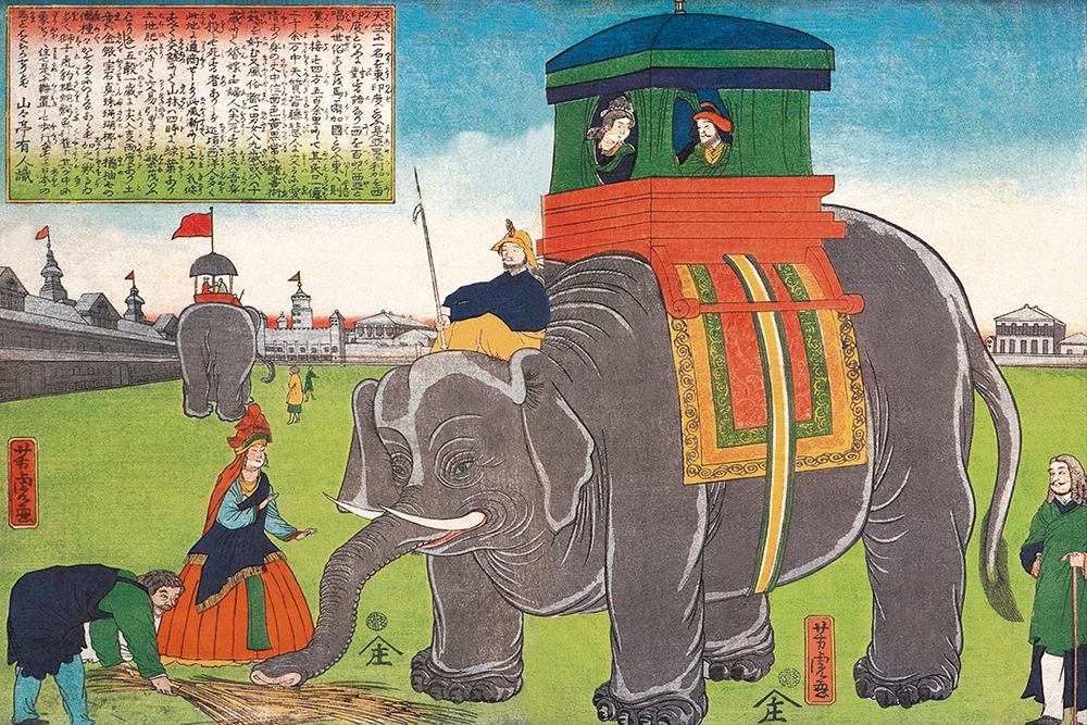 Elephant Taking a Lunch Break art print by Vintage Elephant for $57.95 CAD